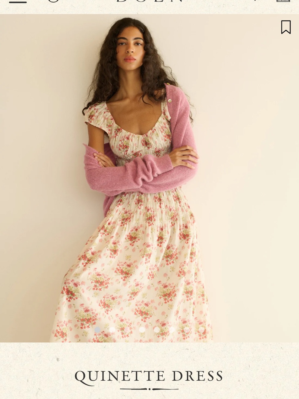 Doen Quinette Floral Midi Dress